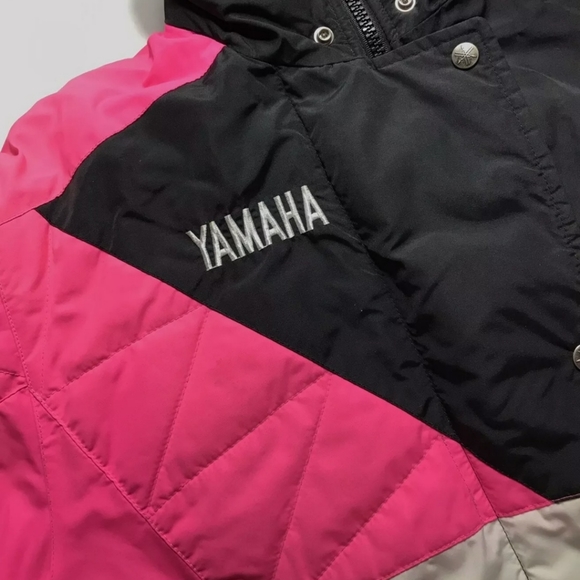 Vintage Women’s YAMAHA Ski Snowmobile Jacket Pink Rare 1990s Size Large Coat - Picture 4 of 9